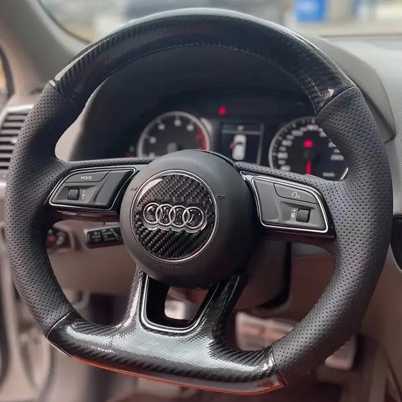 

Индивидуальный чехол на руль автомобиля ручной работы из микрофибры и кожи для Audi A1 8X, A2, A3, Q3, Q5, Q2, A4, A5, A6 Avant