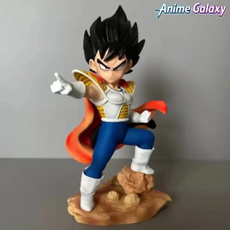 

Super Saiyan Young Vegeta Action Figure Shk Studio Chibi Black Hair With Cloak Scene Base Dbz Anime Model Pvc Statue Collectible