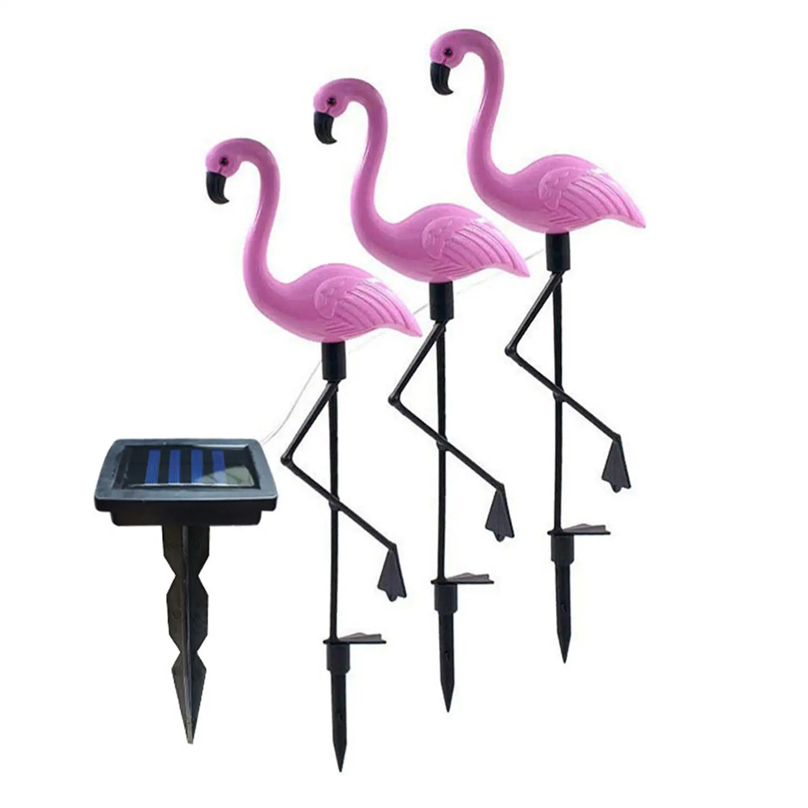 

3 Pieces Flamingo Landscape Light Stake Light Lightweight Waterproof Lawn Light for Yard Christams Holiday Outdoor Garden