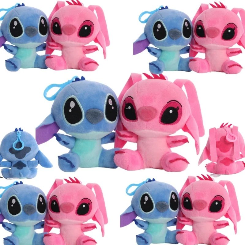 

10Pcs/Lot Disney Stitch Cute Cartoon Lilo and Stitches Small Pendant Plush Toy,4" 10CM Plush Keychain Kids Chirstmas Gift Toys
