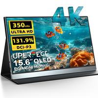 UPERFECT 4K Portable Monitor 15.6 Inch 100% sRGB HDR IPS UHD USB-C Laptop HDMI Computer Display With Smart Cover& Dual Speakers