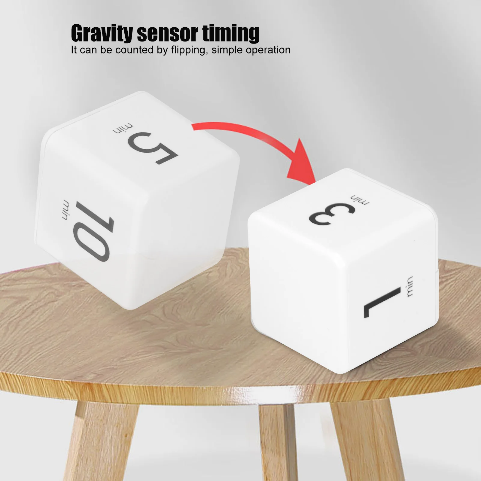 Digital Timer Gravity Sensor Cubic Digital Timer with Display Time Management for Home Kitchen School  Kitchen Timer Timer