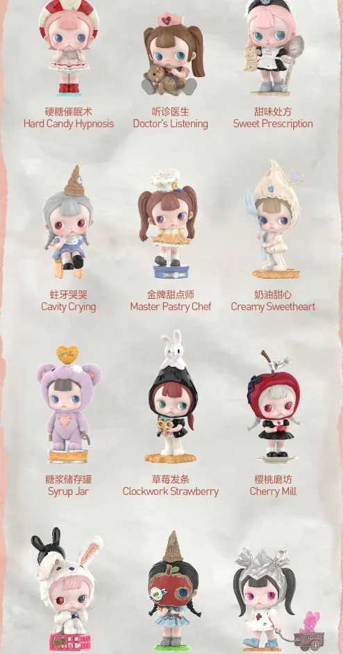 POP MART TINYTINY Sugar Therapy Room Unlock The Key of Answers Serie Blind Box Überraschungstasche Original Spielzeug Puppe Niedliche Anime-Figur