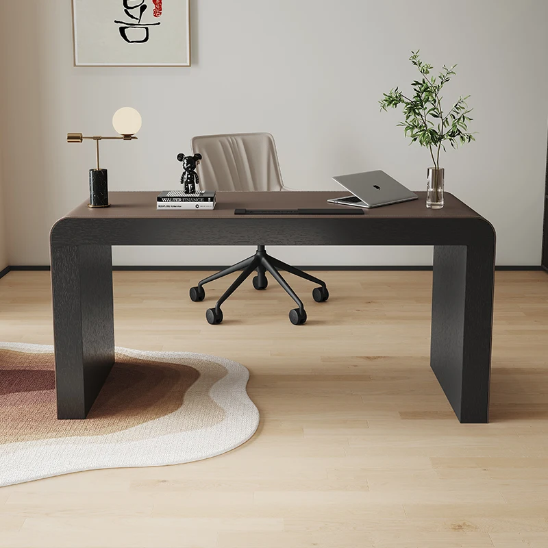 

Italian minimalism, desk, home, study desk, light luxury and modern, high-end