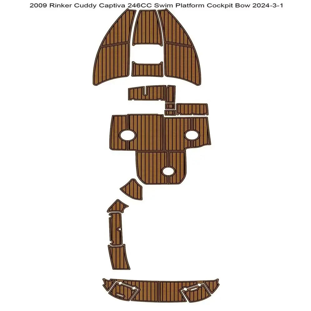 

2009 Rinker Cuddy Captiva 246CC, платформа для плавания, кокпит, коврик для лука, лодка, пена EVA, искусственный тиak, напольный коврик SeaDek, морской коврик jbuyr6f7