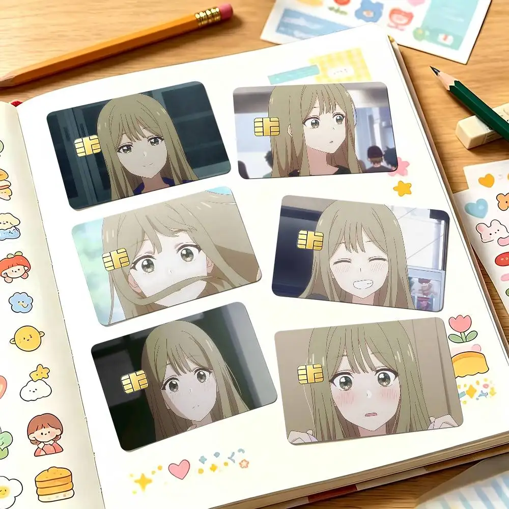 Makoto Hanaoka Anime Characters Card Sticker 4Pcs Credit Card Skin Anti Scratch Bank Debit Card Decal