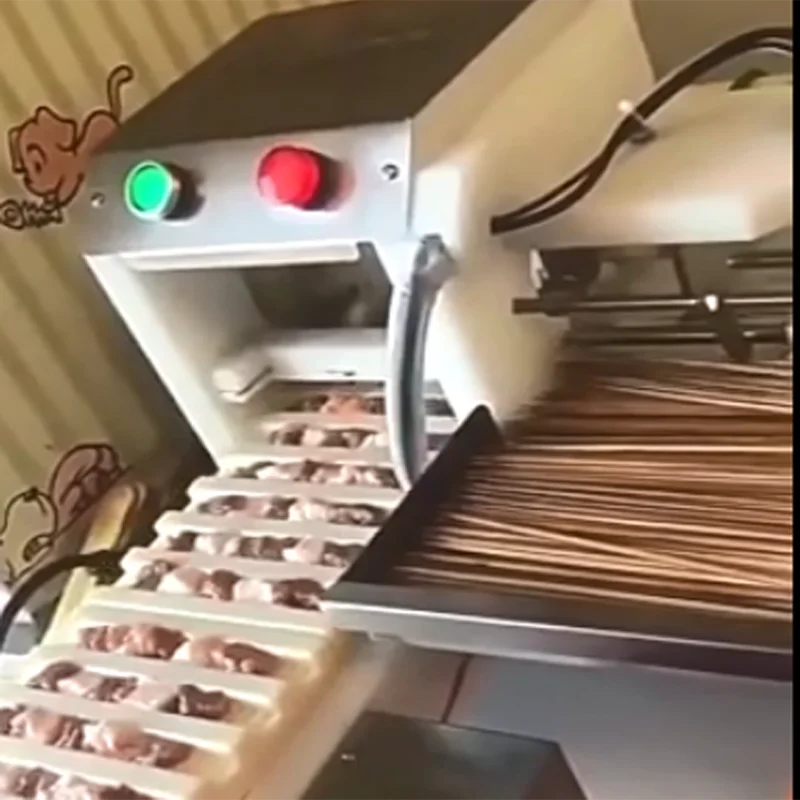 Made in China Meat Skewer String Making Machine Small Doner Price Automatic Kebab Meat String Making