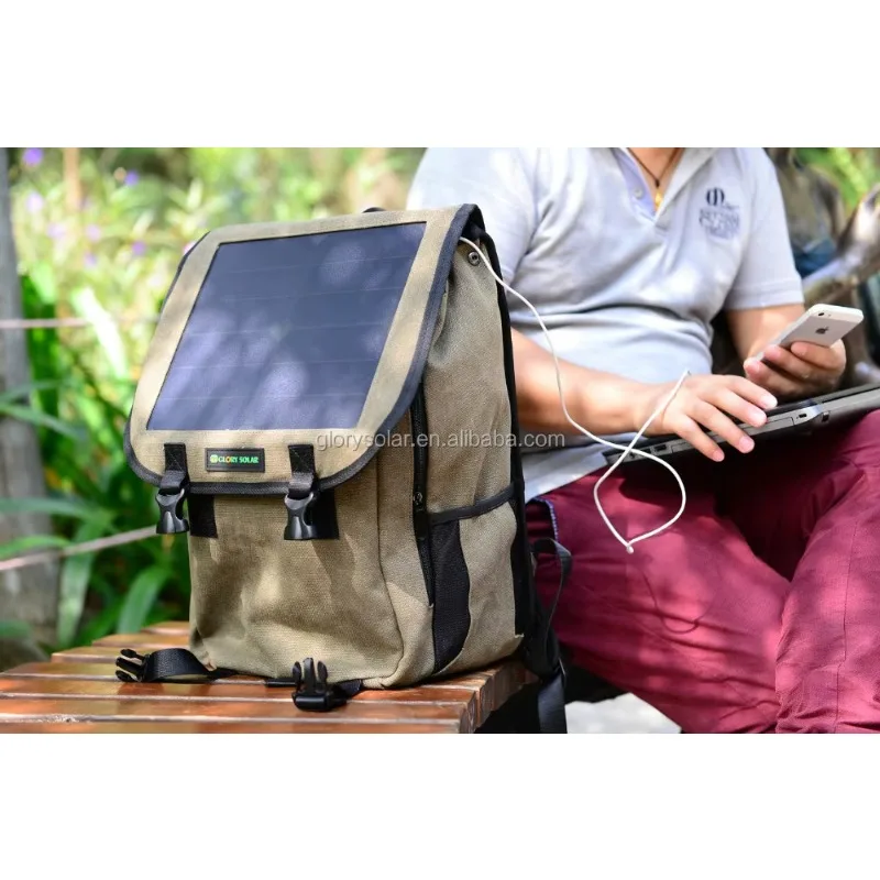 Mochila Solar Verde Militar para Exteriores, Entrega Rápida, Mochila de Viaje con Características Antirrobo para Senderismo y Carga de Teléfono