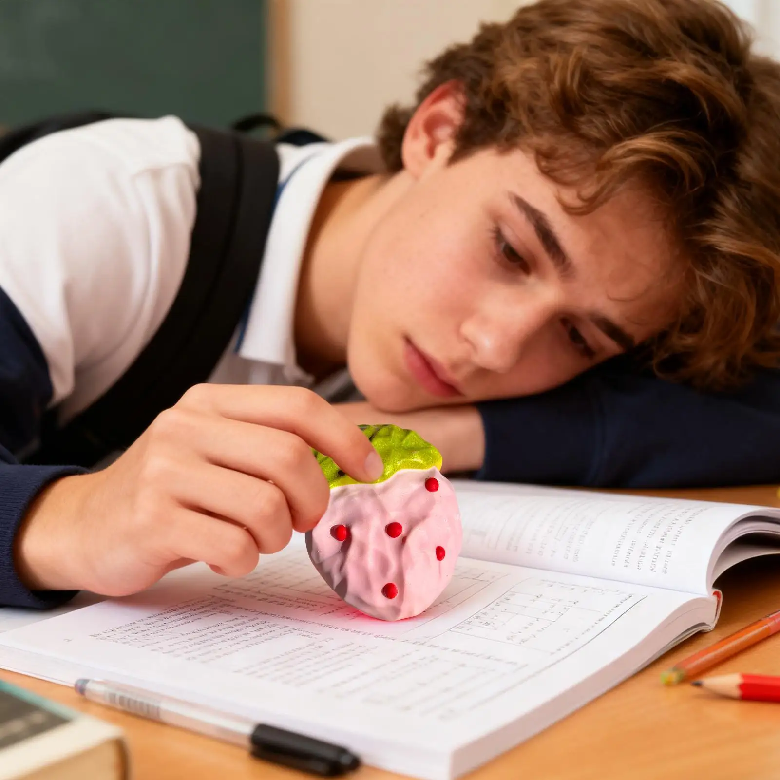 Brinquedo sensorial de apertar, não pegajoso, elástico, morango, brinquedos para adultos, adolescentes, crianças, mulheres, homens, meninos, meninas, feriado de aniversário