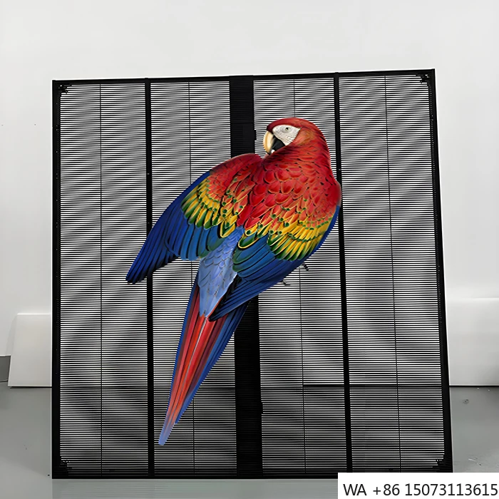 

Прозрачная стеклянная стеклянная стена со светодиодной подсветкой - P3.91 1000*1000 мм для рекламы коммерческих окон