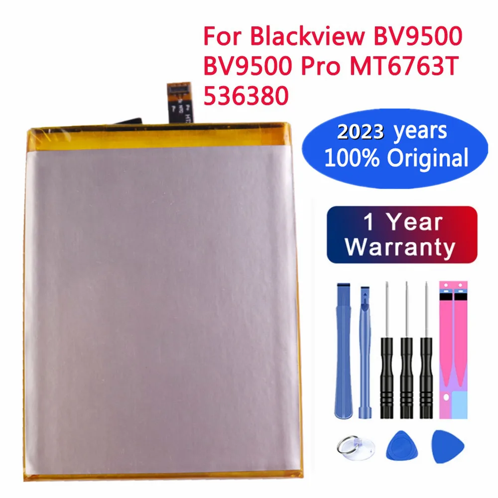 2023 Authentic New BV 9500 10000mAh Phone Battery For Blackview BV9500 / BV9500 Pro MT6763T 536380 Smartphone Genuine Batteries