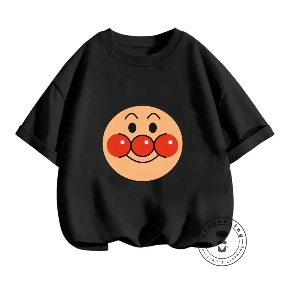 Śliczne koszulki Anpanman z miękkiej tkaniny i japońskim stylu Kawaii Letnia moda dla chłopców i dziewcząt w budżetu Gorący sprzedawcy