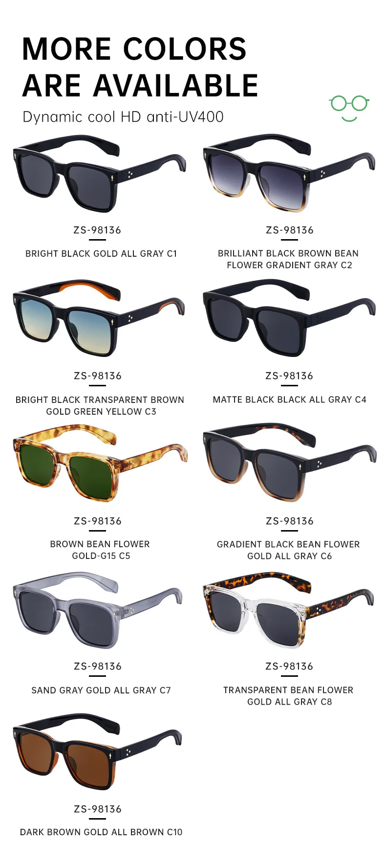 Neue quadratische Sonnenbrille für Männer Vintage Designer Sonnenbrille Frauen trend ige Luxus Retro Mode Brille Gafas de Sol Hombre Zonnebril – Detail 9