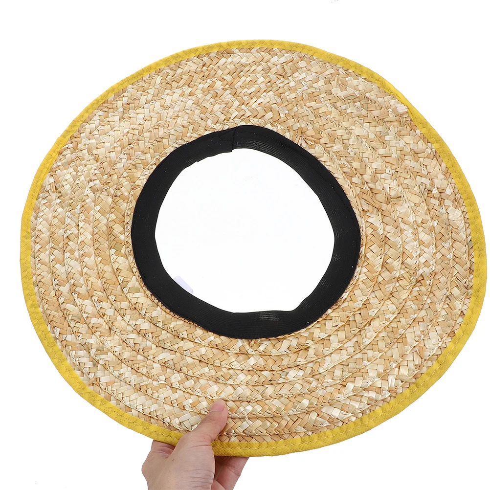 

2pcs Construction Site Straw Hat Brim Shade Worker Cooling Cap for Safety Visor Outdoor Protection