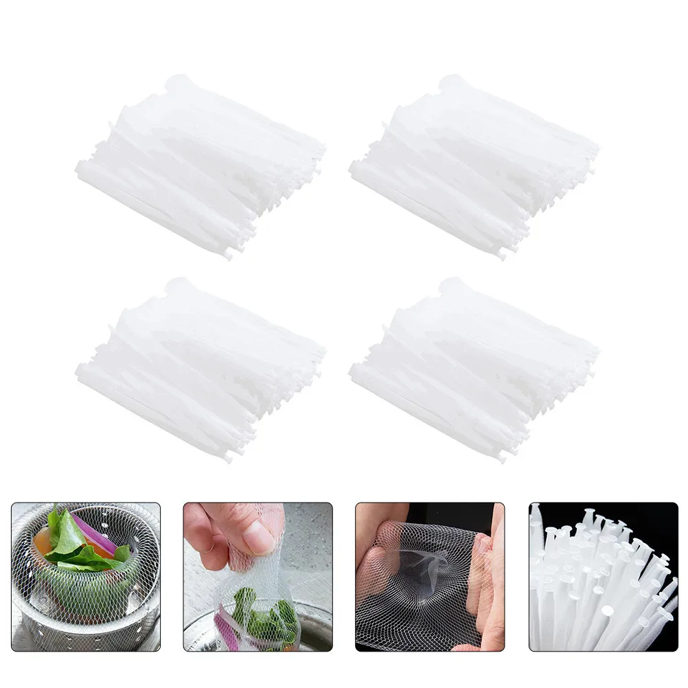 

400 шт. сетчатых фильтр-мешков для кухонной раковины, одноразовые сетки-фильтры для слива, для утилизации бытовых отходов на кухне