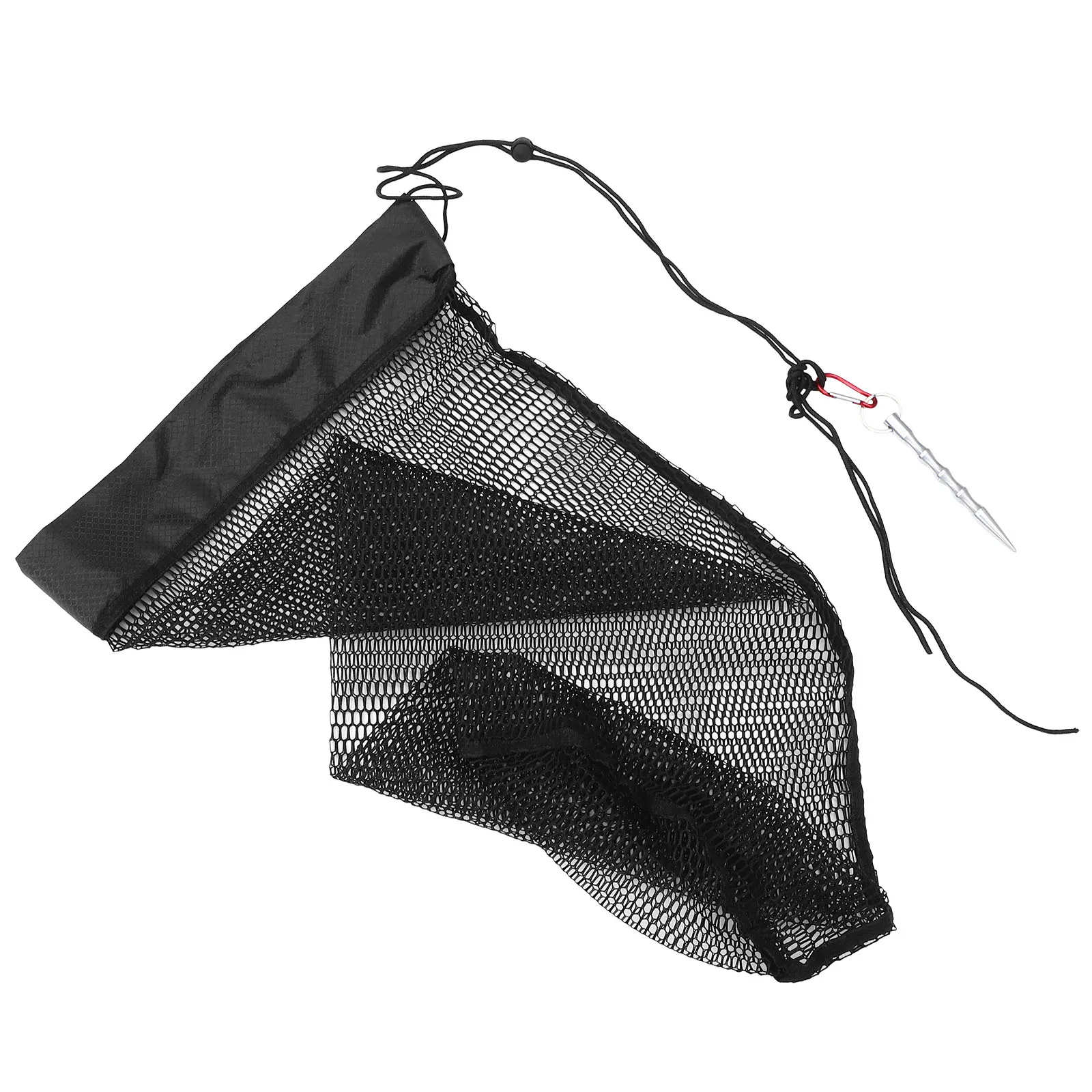 

Fishing Net Bag 40cmx80cm Black Mouth Mesh Durable Portable Catch Fish Crabs Lobster Shrimp Easy Travel Storage Solution