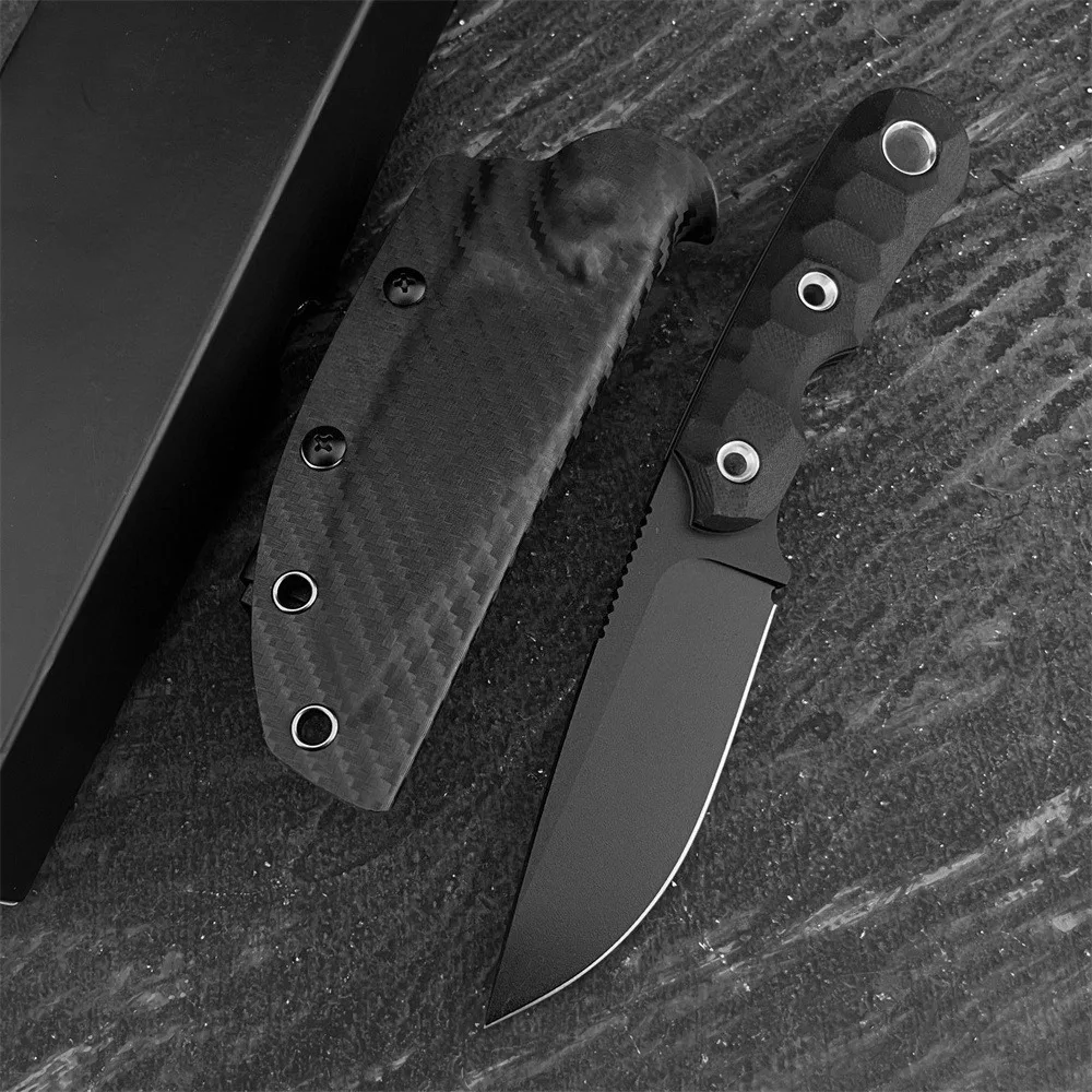 高硬度タクティカル固定刃ナイフ-8cr13mov鋼刃-g10ハンドル-アウトドアサバイバルキャンプフィッシングナイフ（シース付き）