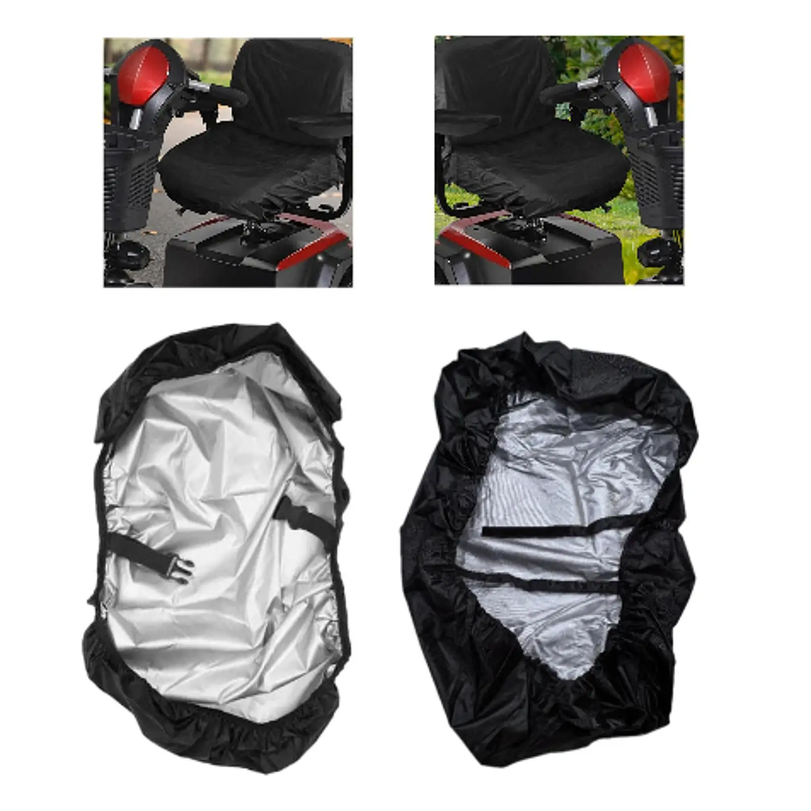 Wheelchair Seat Cover with Elastic Rope 35.4x18.1inch Prevent Rain Wind Dust Wheelchair Protector for Mobility Scooter Elderly