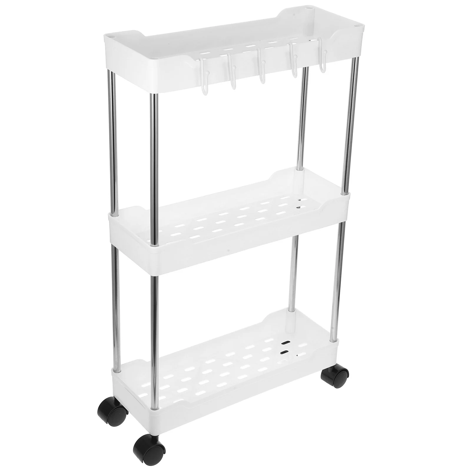 Trolley Rack Lager regal Regale Pantry Organizer Halter fallen den Boden weiß pp