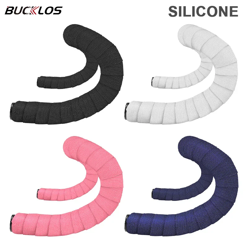 BUCKLOS Silikon-Fahrradbänder, weich, bequem, Fahrrad-Lenkerband, Speed Racing, Radfahren, Lenkerwickel, Abdeckung, Rennrad, Lenkerband