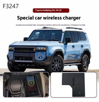 15W Wireless charger,Special on-board QI phone fast charging panel Car Accessories For Toyota Land cruiser Prado 2024-2025