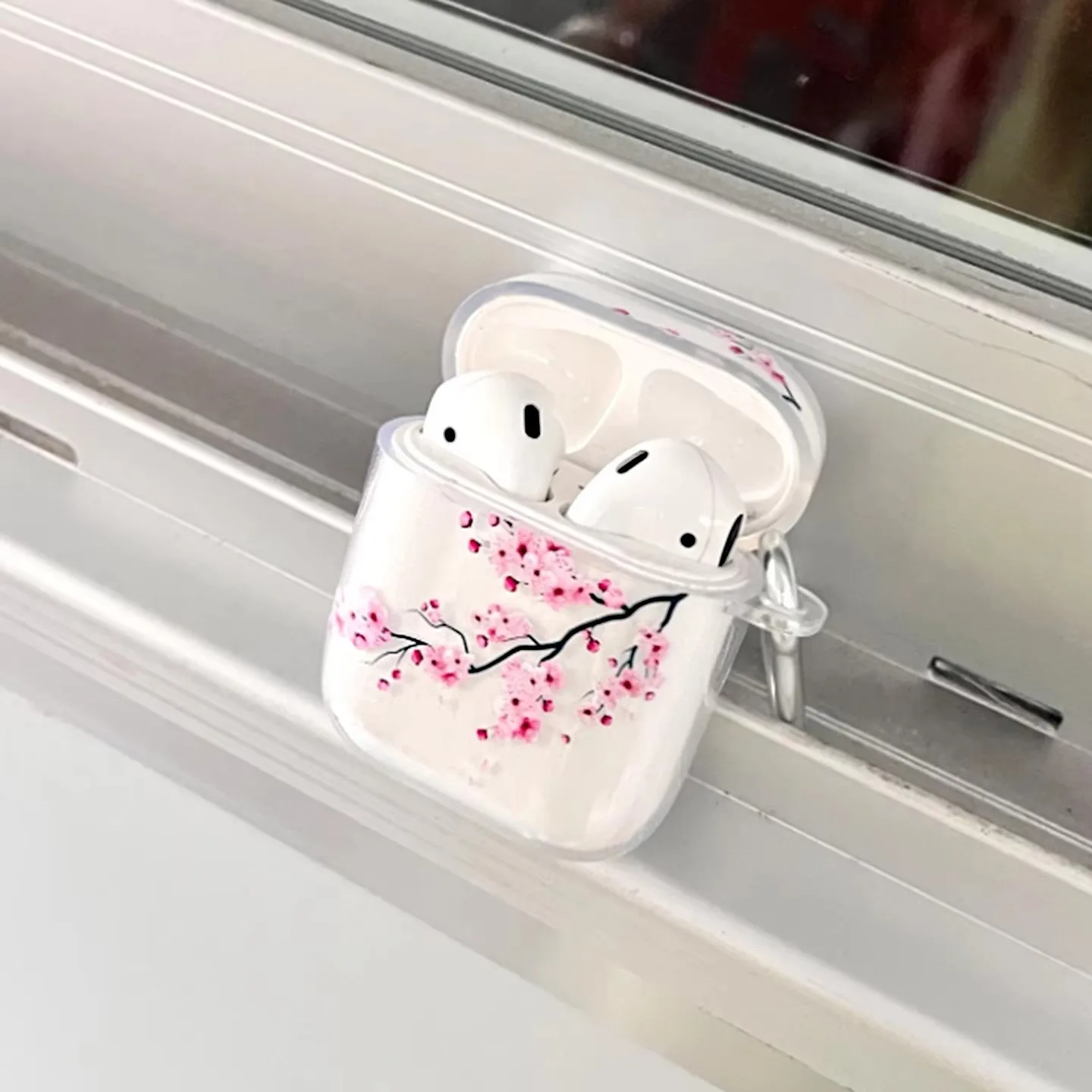 Funda Protectora de TPU para Auriculares Inalámbricos Bluetooth AirPods 4 3 2 1 Pro 2025, Estilo Coreano Ins Sakura, Personalizada, Suave y Transparente