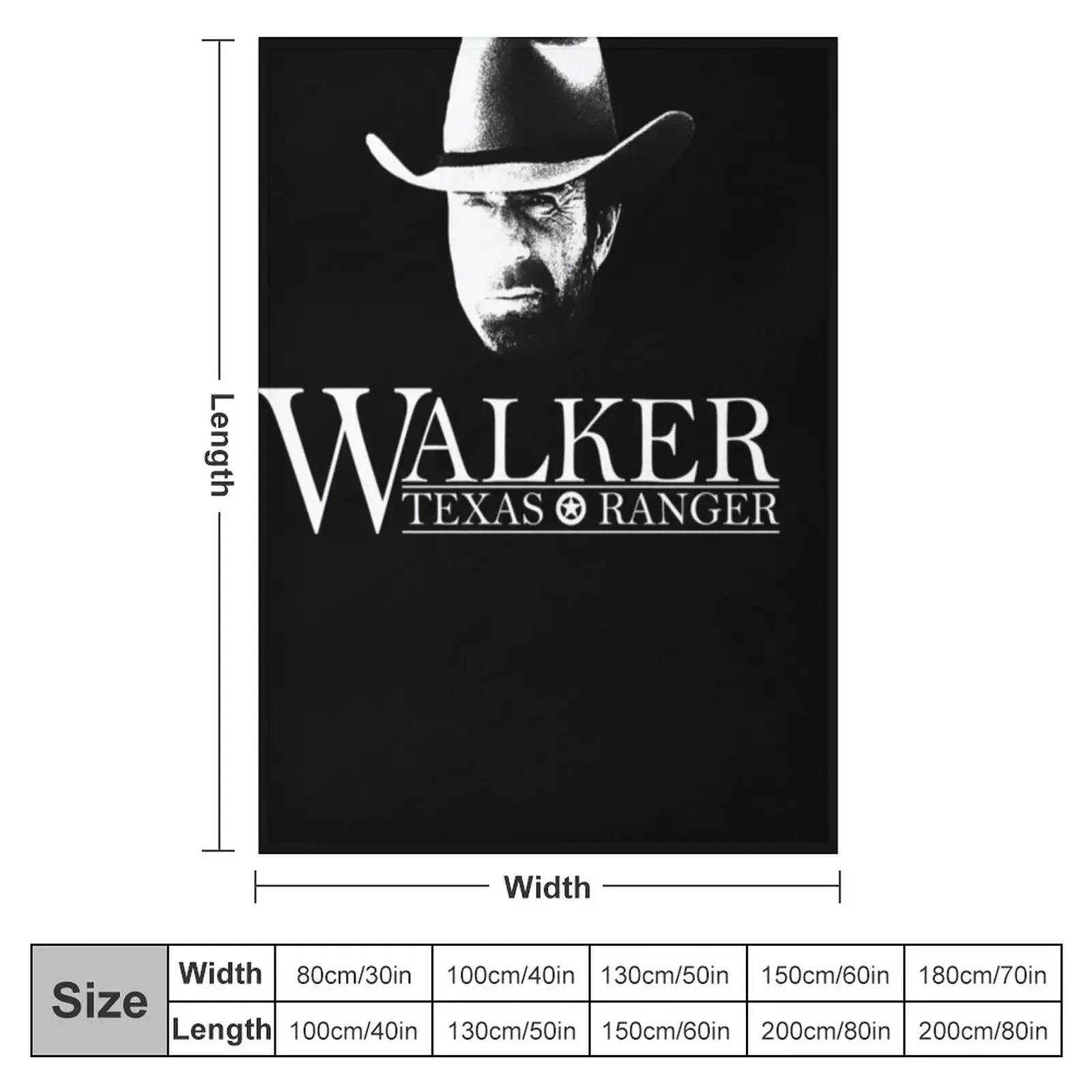 Walker Texas Ranger (Chuck Norris) Head and Logo Essential Throw Blanket Soft Beds Decoratives Weighted Blankets