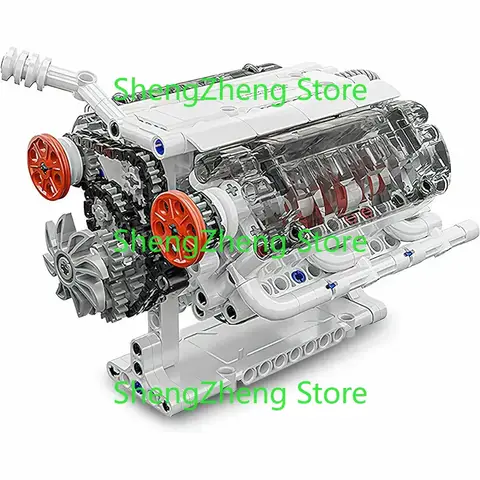 Mini Engine Building Set Car V6 Motor Model Toy Adult Boy Kids Children Gifts