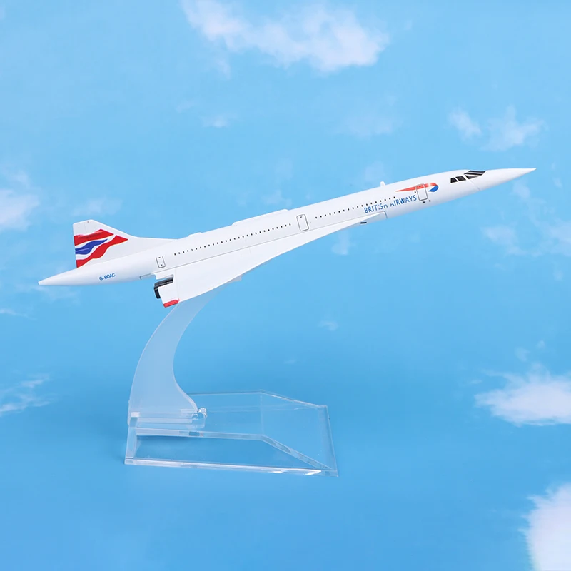 

Модель самолета Concorde, 16 см, литая металлическая копия, коллекционный сувенир, масштабная модель авиации.
