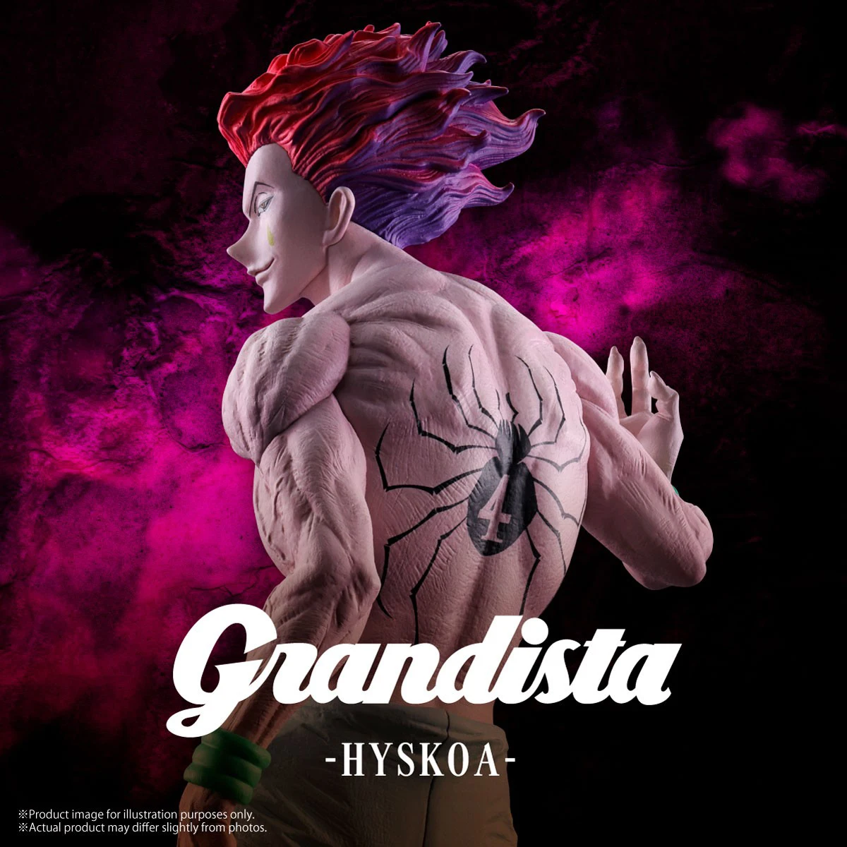 

In Stock Original BANDAI BANPRESTO Prepainted Grandista Hunter Hisoka Morow Anime Figure Model Decoration Collection Series