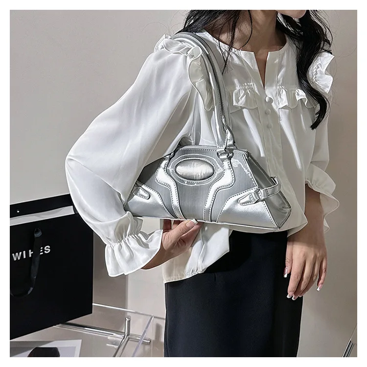 JIADERDI Sweet Cool Shoulder Designer Bag Women 2023 New Spring High Street Solid Handbags Female Casual Sliver Y2k Bags Ladies