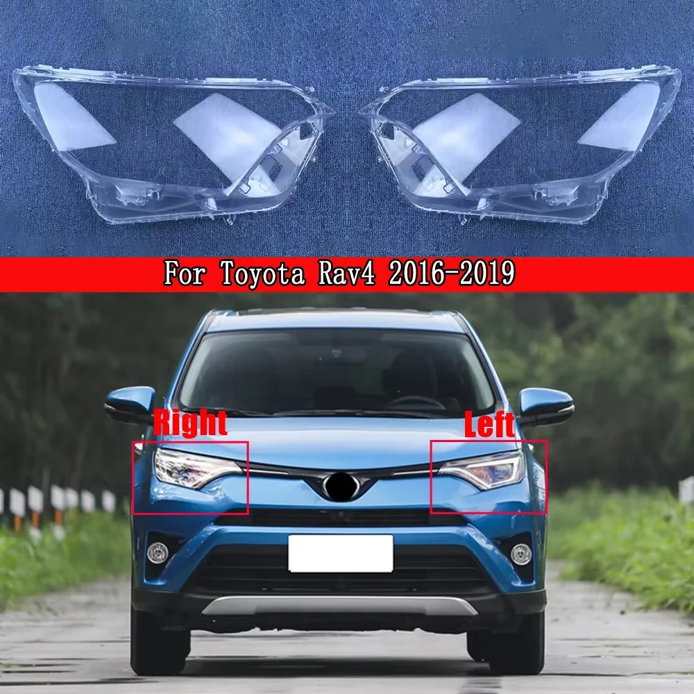 

Front Lamp Shade Headlight Mask Shell Transparent Cover Lens Replace The Original Lampshade 2016 2017 2018 2019 For Toyota Rav4