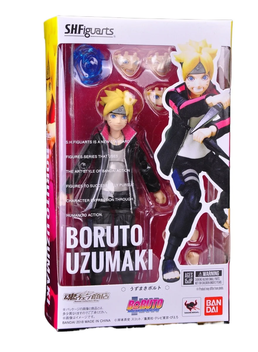 In Stock Bandai S.H.F Naruto Boruto Uzumaki  Action Figure Toy Series Gift Collection