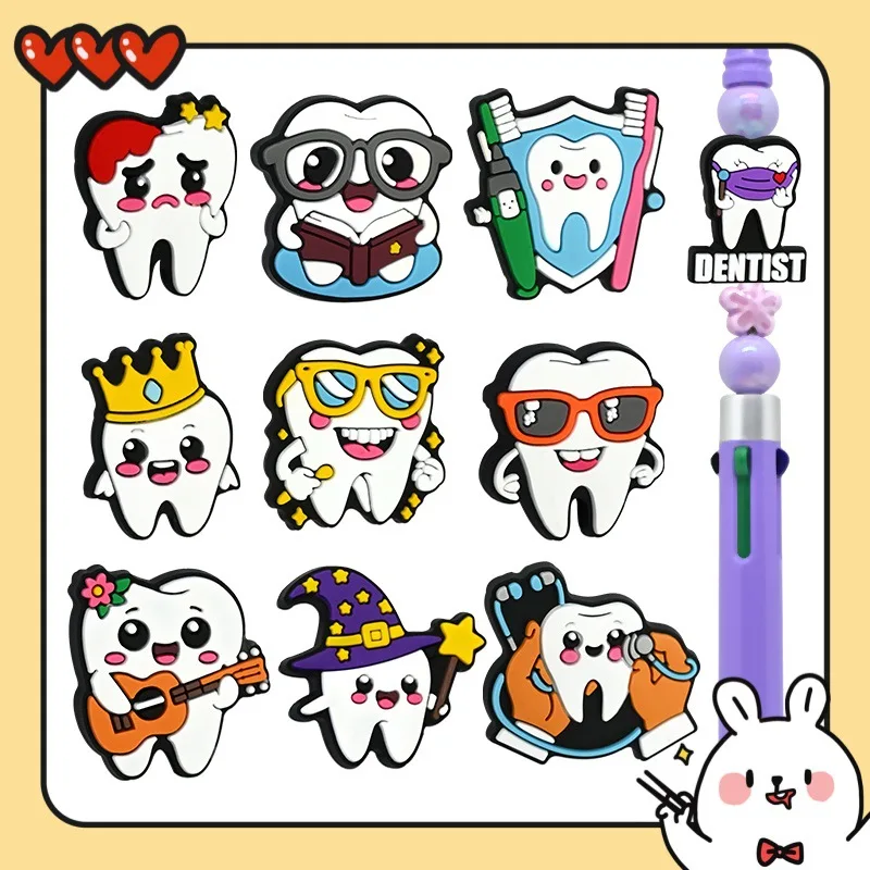 5-10-pcs-contas-de-silicone-dos-desenhos-animados-contas-focais-serie-dentes-diy-frisado-caneta-chaveiro-pingente-acessorios-joias-fazendo-materiais