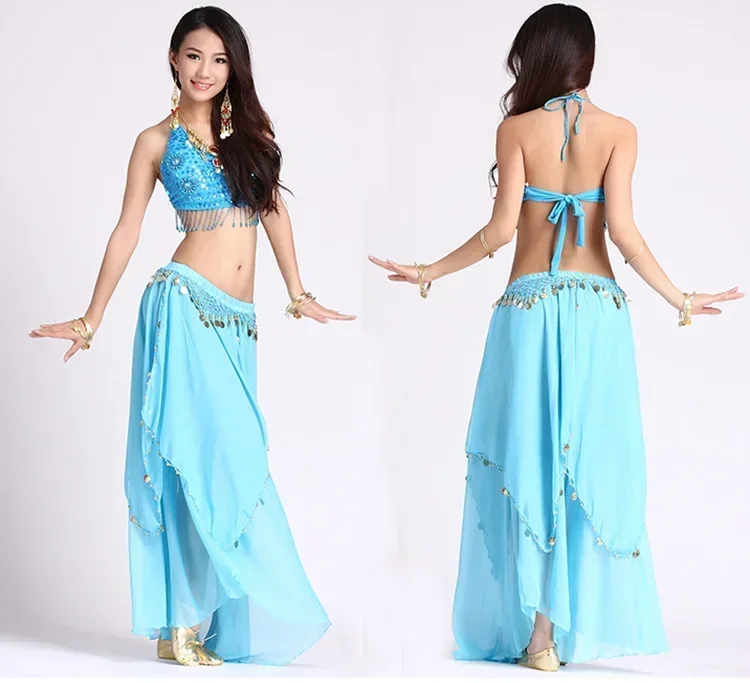 2pcs Set Women Belly Dance Costumes For Adult India Stage Gypsy Costumes Woman Bellydance Egypt Belly Dancing Suit For Women