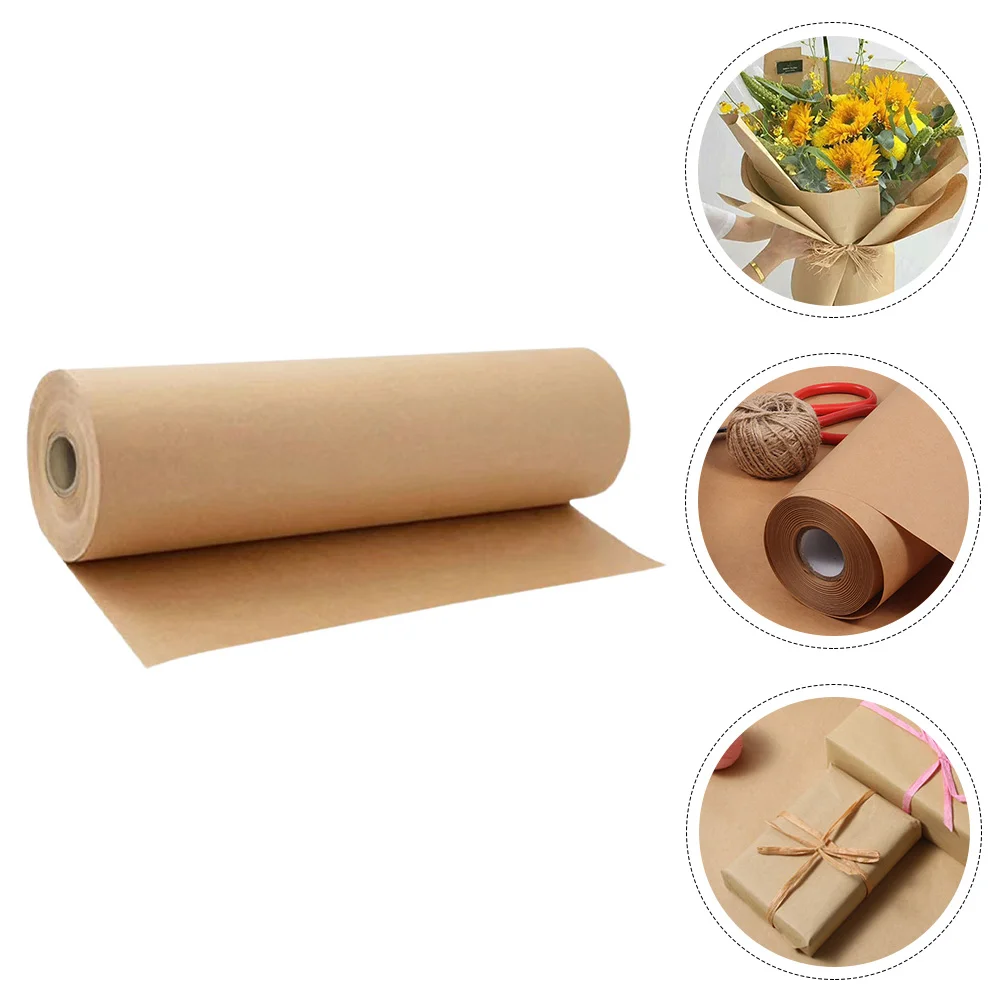 1 Rolle Geschenkpapier, Bastelpapier, braune Kraftpapierrolle, DIY-Bastelarbeiten, Herstellung von Papier, Metzgerpapierrolle