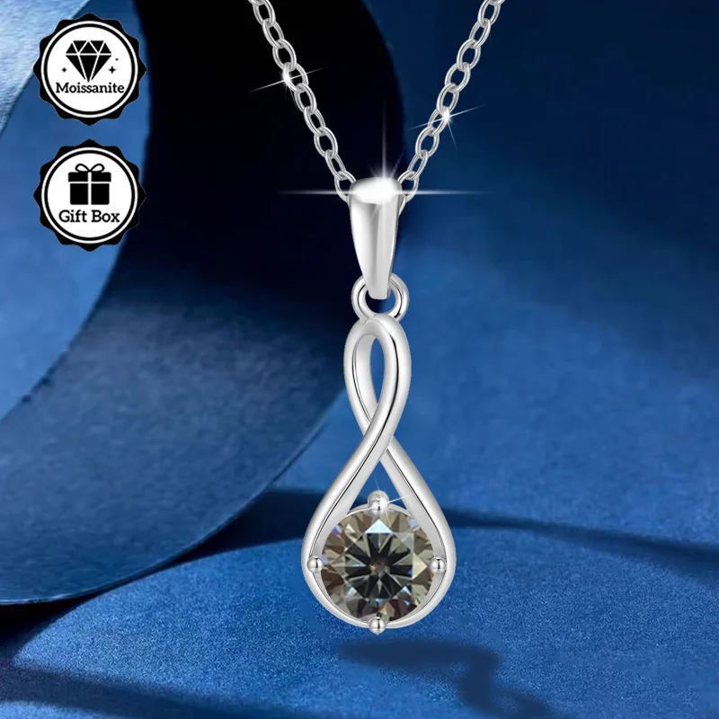 LAMVOICE/هدية عيد الميلاد مجوهرات للنساء مجوهرات عالية الجودة قلادة هيبوالرجينيك 1 قيراط مويسانيتي قلادة للنساء
