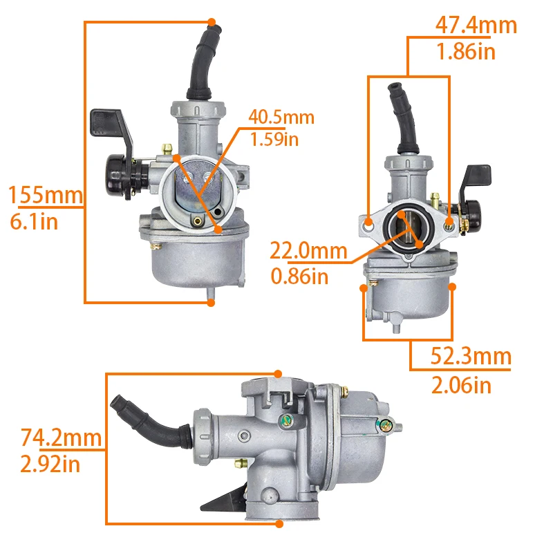 For PZ22 22mm Keihin Honda Hero CD100 Deluxe Win100 Eco100 100cc 110cc 125cc Engine Quad ATV Dirt Pit Bike Motorcycle Carburetor