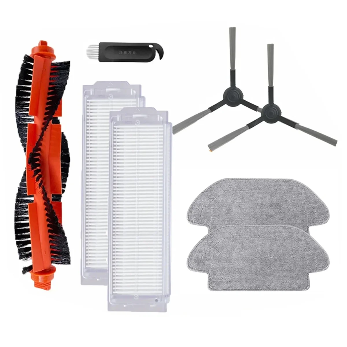 A58E-For MGTEC Twinboth S9 Robot Vacuum Cleaner Main Side Brush Hepa Filter Mop Rag Cloth Replacement Parts