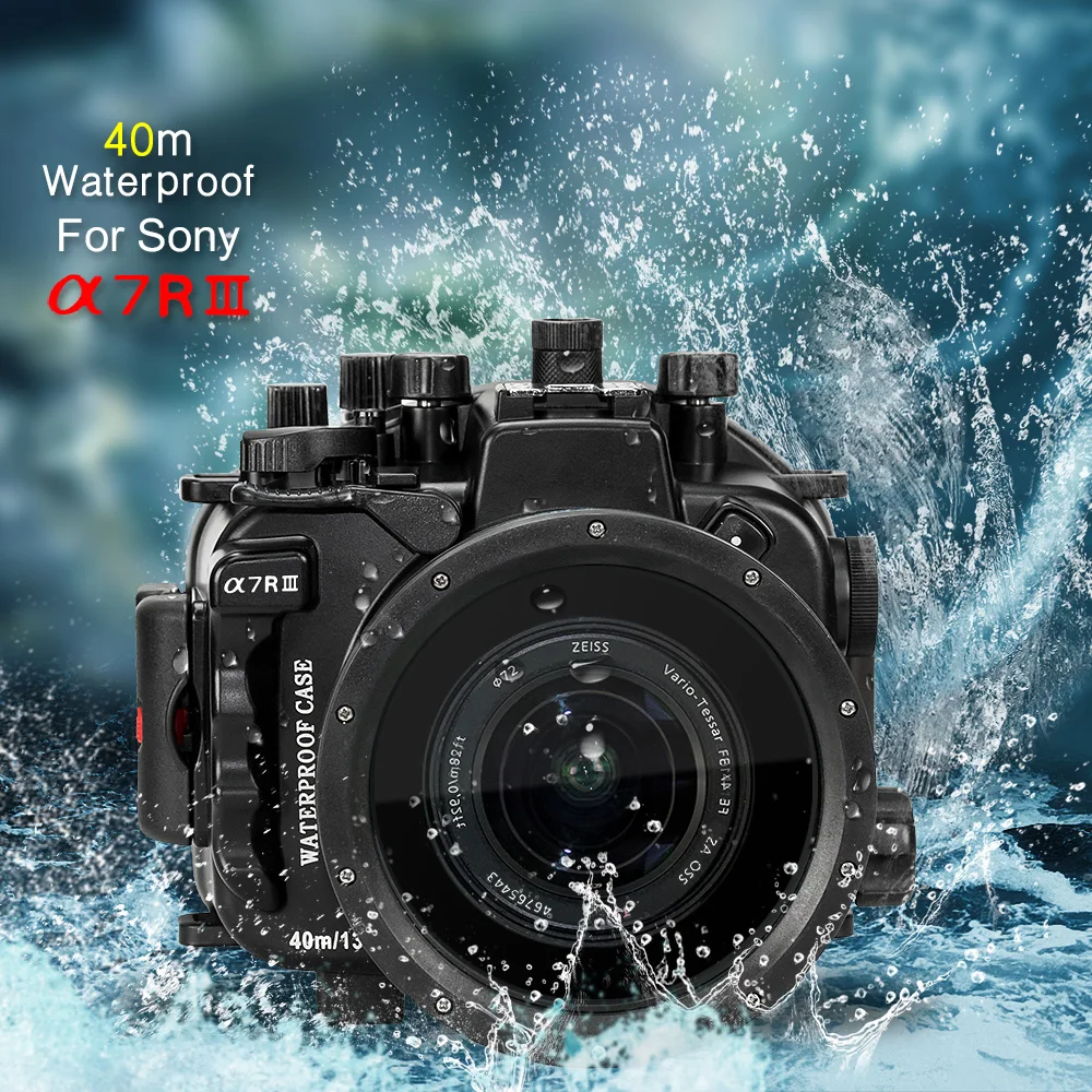 

Mcoplus A7III 40m/130ft Waterproof Box Underwater Housing Camera Diving Case for Sony A7RIII A7M3 Camera as 28-70mm lens