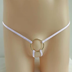 String avec ouverture à l'entrejambe pour homme, sous-vêtement avec trou pour le pénis