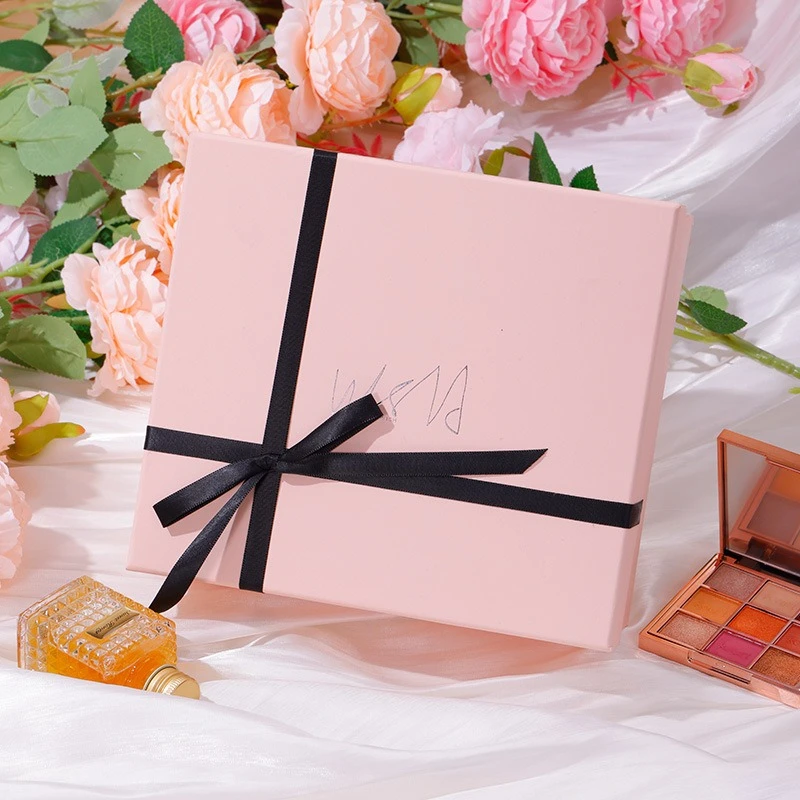 Boîte de rangement, boîtes d'emballage cadeau Saint-Valentin, étui créatif rose avec nœud pour anniversaire, coffret d'emballage Ciel et Terre pour mariage