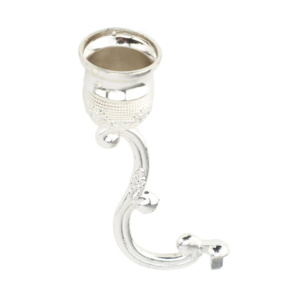 4pcs 9 Branch Candle Holder Silver Gold Candlestick Holder Jerusalem Temple Alloy Decorative Candlestick Church Use