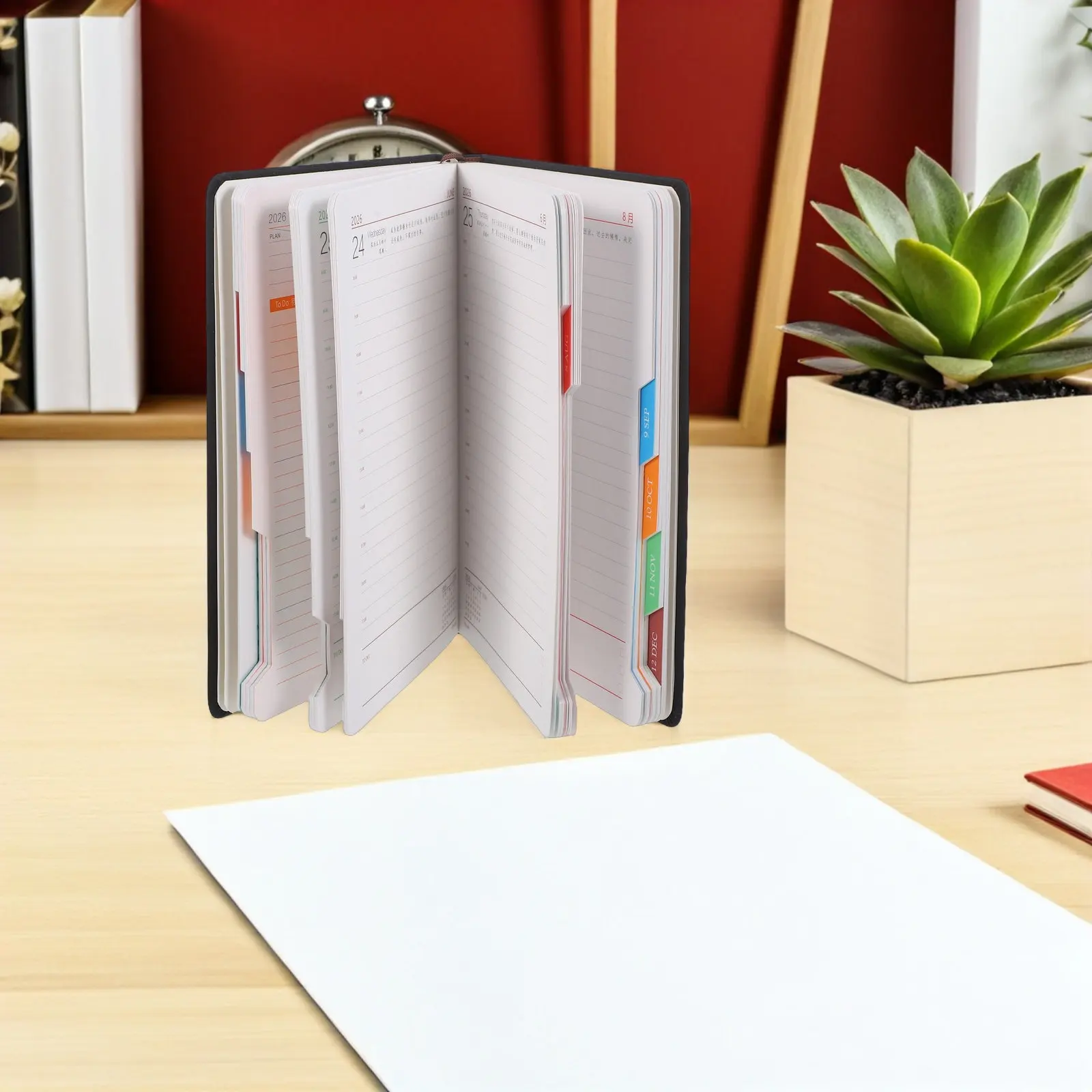 A5 Daily Planner 2026 Undated Academic Study Notebook Hard Cover Lightweight Portable Time Management Journal for Students