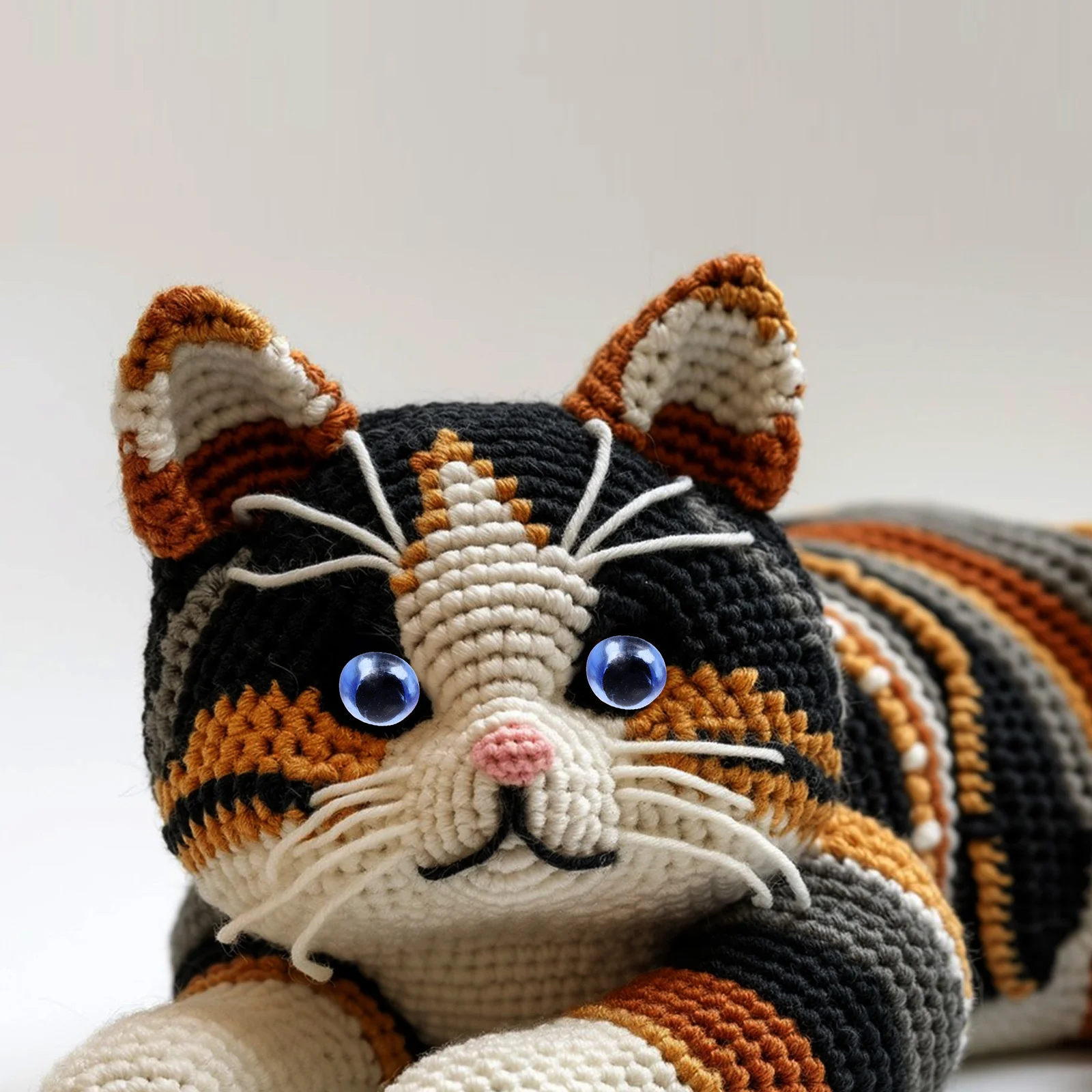 120Pcs Realistic Glass Eyes 4Mm 5Mm 7Mm 10Mm Needle Felting Craft Eye Balls for Stuffed Animals Sew on Safety Eyes Craft