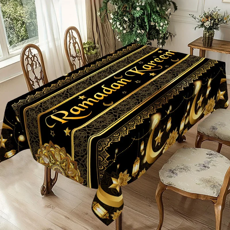 ديكور رمضان مفرش المائدة عيد مبارك الديكور 2026 للمنزل غطاء الطاولة رمضان كريم إسلامي مسلم هدايا عيد الأضحى #2