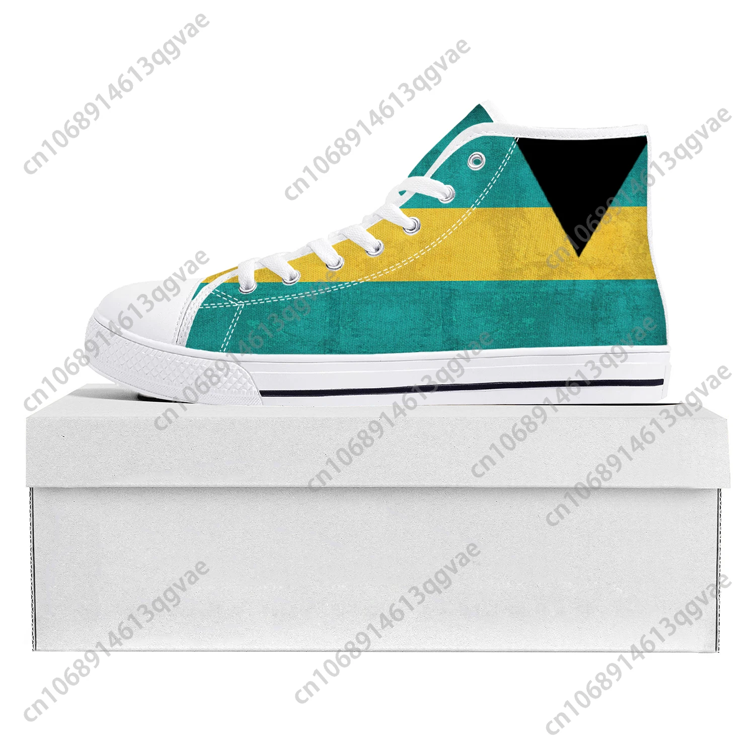 Bahamian Flag High Top High Quality Sneakers Mens Womens Teenager Canvas Sneaker Bahamas Casual Couple Shoes Custom Shoe