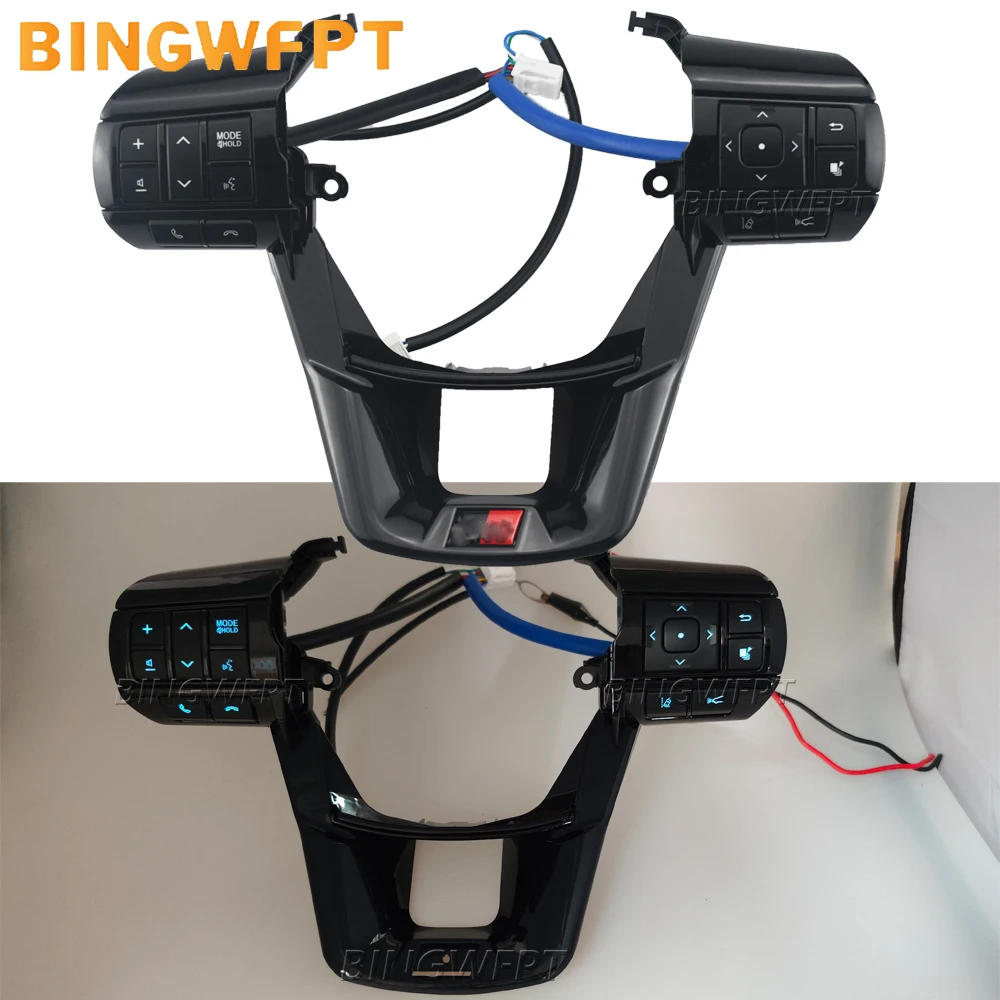 High Quality Button Switch For Toyota Hilux Revo Rocco Fortuner 2015-2020 Multi-function Car steering wheel control buttons