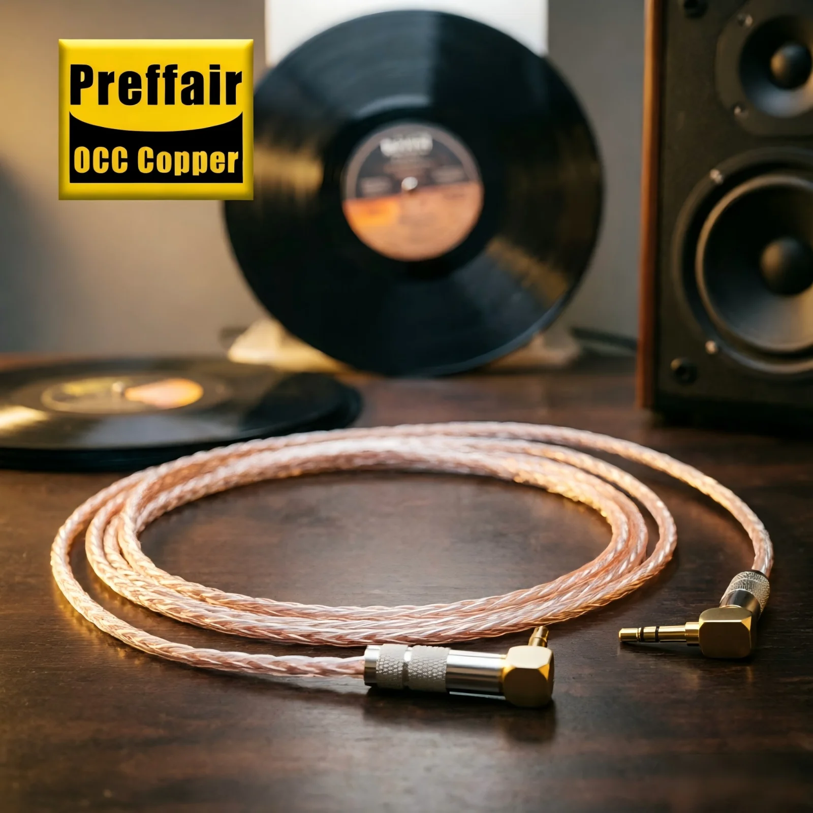 Preffair OCC Copper Silver Stereo 3.5MM Male To 3.5MM Male AUX Cable Audio Car Upgrade Earphone Cellular phone AUX Extend Cable