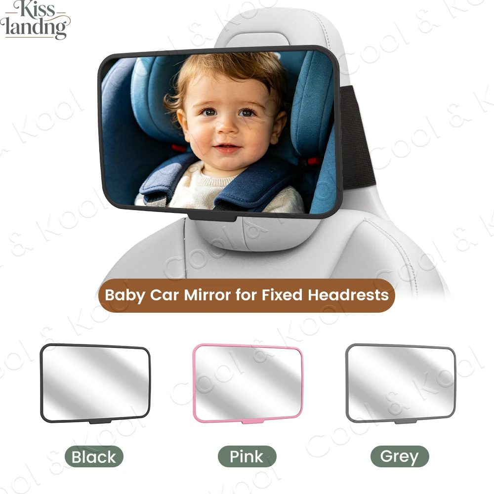 Adjustable Baby Car Mirror for Tesla, Wide-View Headrest Safety Monitor with Non-Slip Strap